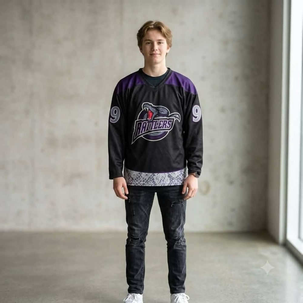 Champro Rattlers #76 Adult Small Football Jersey Black Purple Snake